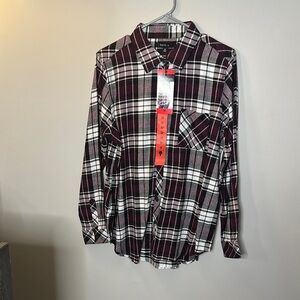 Plaid Button-Up Shirt